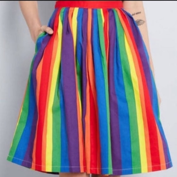 Modcloth Dresses & Skirts - Modcloth Rainbow Skirt - All Cotton NWT
